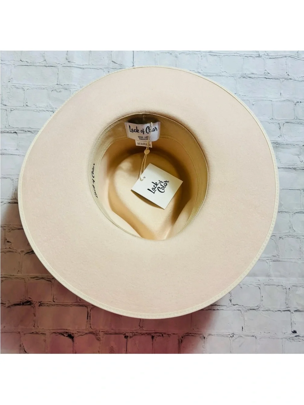 NWT Lack of Color Rancher Special Fedora Hat Cream Austrailian Wool 59 cm Large